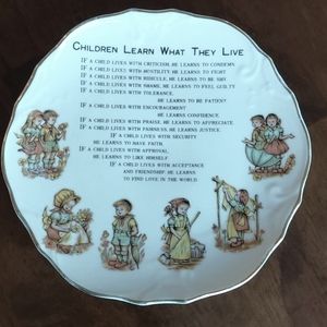 🍂'74 Children Learn What They Live, Decorative Plate 🍂